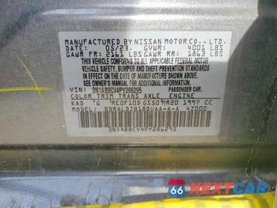 Zdjęcie 12 z 12 samochodu: 2023 NISSAN SENTRA SV VIN:3N1AB8CV4PY286295 - miniatura