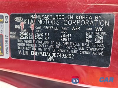 Zdjęcie 12 z 12 samochodu: 2019 KIA SPORTAGE LX VIN:KNDPM3AC0K7493802 - miniatura