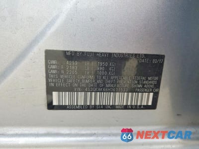 Zdjęcie 12 z 12 samochodu: 2017 SUBARU IMPREZA SPORT VIN:4S3GKAK66H3611533 - miniatura