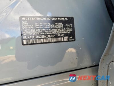 Zdjęcie 13 z 13 samochodu: 2022 BMW X4 M40I VIN:5UX43DT0XN9K58992 - miniatura