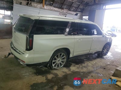 Trzecie zdjęcie samochodu z tyłu: 2022 CADILLAC ESCALADE ESV PREMIUM LUXURY PLATINUM VIN:1GYS4MKL7NR176102 - miniatura
