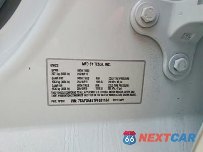 Zdjęcie 14 z 14 samochodu: 2023 TESLA MODEL Y VIN:7SAYGAEE1PF881184 - miniatura
