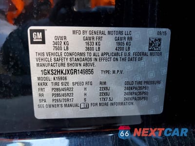 Zdjęcie 14 z 14 samochodu: 2016 GMC YUKON XL VIN:1GKS2HKJXGR149856 - miniatura