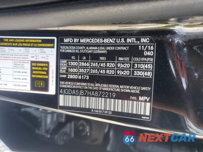 Zdjęcie 13 z 13 samochodu: 2017 MERCEDES-BENZ GLE 350 VIN:4JGDA5JB7HA872219 - miniatura
