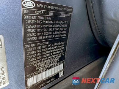 Zdjęcie 10 z 13 samochodu: 2018 LAND ROVER RANGE ROVER SPORT SE VIN:SALWG2RV3JA404415 - miniatura