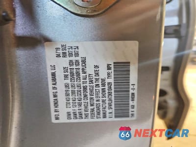 Zdjęcie 13 z 13 samochodu: 2019 HONDA ODYSSEY EXL VIN:5FNRL6H73KB104439 - miniatura