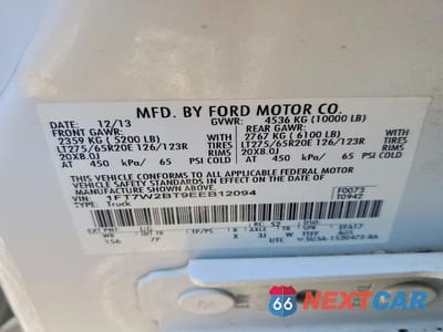 Zdjęcie 12 z 12 samochodu: 2014 FORD F250 SUPER DUTY VIN:1FT7W2BT9EEB12094 - miniatura