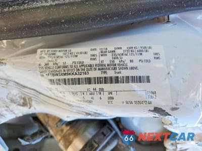 Zdjęcie 13 z 13 samochodu: 2019 FORD TRANSIT T-350 VIN:1FTBW3XM9KKA32163 - miniatura