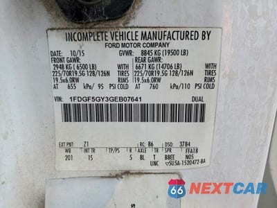 Zdjęcie 14 z 14 samochodu: 2016 FORD F550 SUPER DUTY VIN:1FDGF5GY3GEB07641 - miniatura