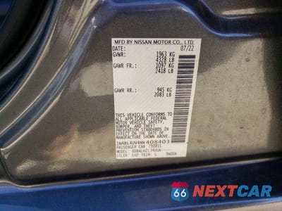 Zdjęcie 13 z 13 samochodu: 2022 NISSAN ALTIMA SV VIN:1N4BL4DV4NN408403 - miniatura