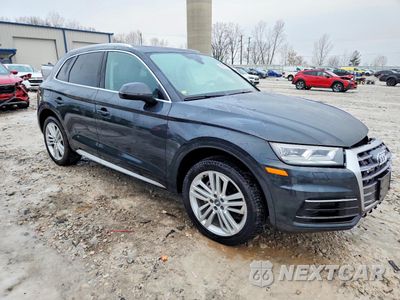 Czwarte zdjęcie samochodu z boku: 2018 AUDI Q5 PREMIUM PLUS VIN:WA1BNAFY8J2216384 - miniatura