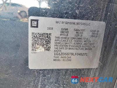 Zdjęcie 12 z 12 samochodu: 2020 CHEVROLET MALIBU LT VIN:1G1ZD5ST9LF045271 - miniatura