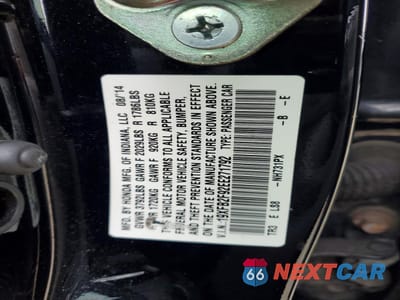 Zdjęcie 12 z 13 samochodu: 2014 HONDA CIVIC EXL VIN:19XFB2F92EE271792 - miniatura