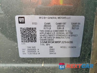 Zdjęcie 13 z 13 samochodu: 2023 CHEVROLET TRAVERSE LT VIN:1GNERGKW0PJ294436 - miniatura