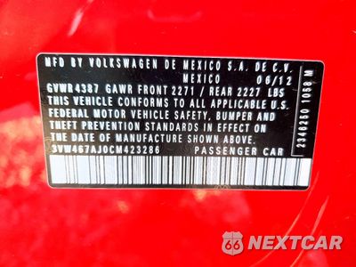 Zdjęcie 12 z 13 samochodu: 2012 VOLKSWAGEN JETTA GLI VIN:3VW467AJ0CM423286 - miniatura