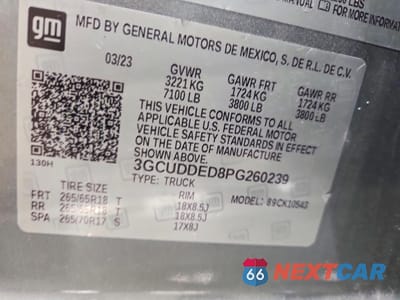 Zdjęcie 12 z 13 samochodu: 2023 CHEVROLET SILVERADO K1500 LT VIN:3GCUDDED8PG260239 - miniatura