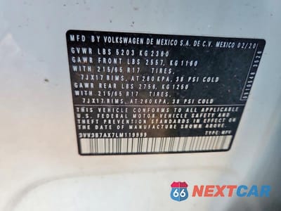 Zdjęcie 14 z 14 samochodu: 2020 VOLKSWAGEN TIGUAN SE VIN:3VV3B7AX7LM119999 - miniatura