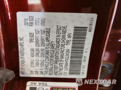 Zdjęcie 12 z 12 samochodu: 2016 HONDA CR-V EXL VIN:5J6RM4H74GL047264 - miniatura