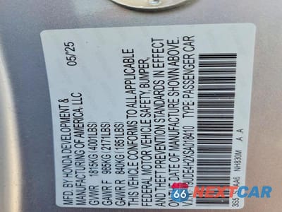 Zdjęcie 12 z 12 samochodu: 2025 ACURA INTEGRA VIN:19UDE4H2XSA018410 - miniatura