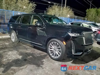 Czwarte zdjęcie samochodu z boku: 2022 CADILLAC ESCALADE ESV PREMIUM LUXURY VIN:1GYS4LKLXNR216490 - miniatura