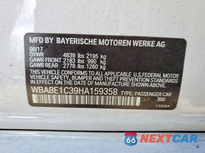 Zdjęcie 13 z 13 samochodu: 2017 BMW 330E VIN:WBA8E1C39HA159358 - miniatura