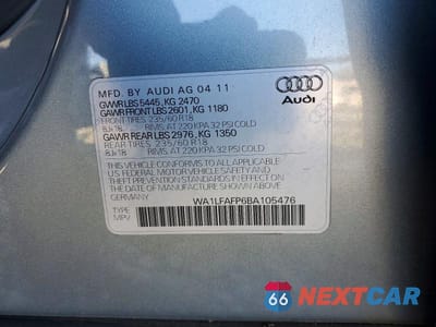 Zdjęcie 12 z 12 samochodu: 2011 AUDI Q5 PREMIUM PLUS VIN:WA1LFAFP6BA105476 - miniatura