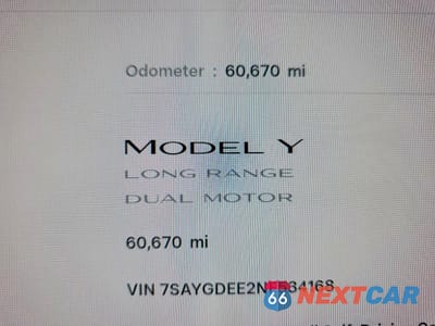 Zdjęcie 9 z 12 samochodu: 2022 TESLA MODEL Y VIN:7SAYGDEE2NF534168 - miniatura