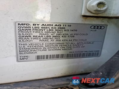 Zdjęcie 13 z 13 samochodu: 2020 AUDI Q7 PRESTIGE VIN:WA1VXAF76LD001088 - miniatura