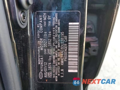 Zdjęcie 12 z 12 samochodu: 2013 HYUNDAI ACCENT GLS VIN:KMHCT4AE8DU338195 - miniatura