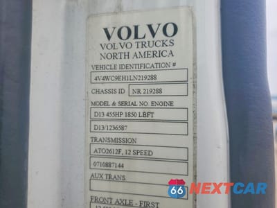 Zdjęcie 10 z 10 samochodu: 2020 VOLVO VNR VIN:4V4WC9EH1LN219288 - miniatura