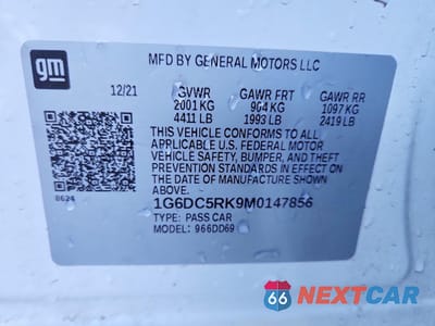 Zdjęcie 12 z 13 samochodu: 2021 CADILLAC CT4 SPORT VIN:1G6DC5RK9M0147856 - miniatura