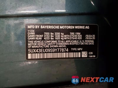 Zdjęcie 13 z 13 samochodu: 2025 BMW X5 XDRIVE50E VIN:5UX43EU09S9Y77874 - miniatura