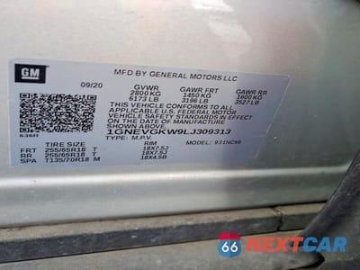 Zdjęcie 14 z 14 samochodu: 2020 CHEVROLET TRAVERSE LT VIN:1GNEVGKW9LJ309313 - miniatura