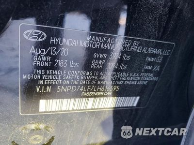 Zdjęcie 12 z 12 samochodu: 2020 HYUNDAI ELANTRA SE VIN:5NPD74LF7LH616595 - miniatura