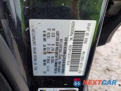 Zdjęcie 12 z 12 samochodu: 2011 MAZDA 3 I VIN:JM1BL1VG1B1448384 - miniatura