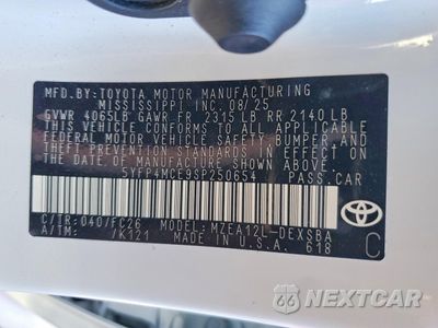 Zdjęcie 12 z 12 samochodu: 2025 TOYOTA COROLLA SE VIN:5YFP4MCE9SP250654 - miniatura