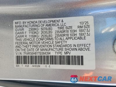 Zdjęcie 13 z 14 samochodu: 2026 HONDA CR-V SPORT-L VIN:7FARS6H81TE064394 - miniatura