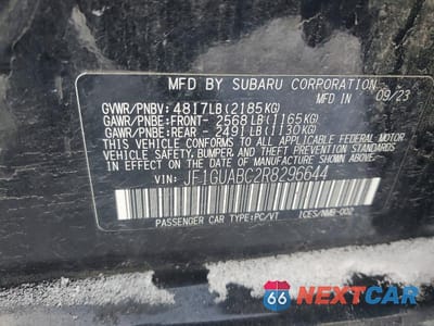 Zdjęcie 12 z 12 samochodu: 2024 SUBARU IMPREZA VIN:JF1GUABC2R8296644 - miniatura