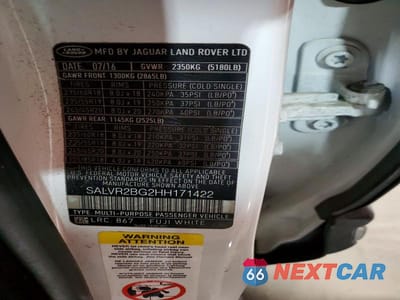 Zdjęcie 14 z 14 samochodu: 2017 LAND ROVER RANGE ROVER EVOQUE HSE VIN:SALVR2BG2HH171422 - miniatura