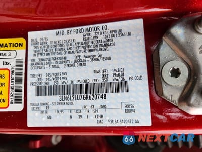 Zdjęcie 12 z 12 samochodu: 2016 LINCOLN MKZ VIN:3LN6L2LU7GR620748 - miniatura