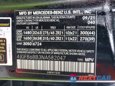 Zdjęcie 13 z 13 samochodu: 2022 MERCEDES-BENZ GLE AMG 53 4MATIC VIN:4JGFB6BB3NA582047 - miniatura