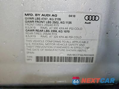Zdjęcie 13 z 14 samochodu: 2018 AUDI Q3 PREMIUM VIN:WA1BCCFS8JR033605 - miniatura
