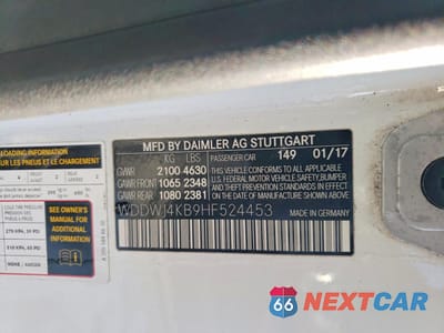 Zdjęcie 12 z 12 samochodu: 2017 MERCEDES-BENZ C 300 4MATIC VIN:WDDWJ4KB9HF524453 - miniatura