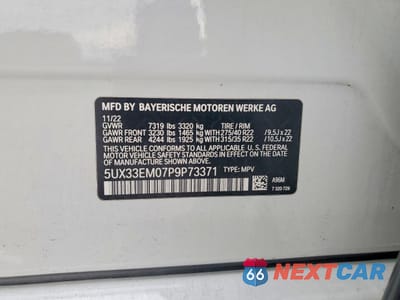 Zdjęcie 12 z 12 samochodu: 2023 BMW X7 M60I VIN:5UX33EM07P9P73371 - miniatura