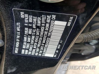 Zdjęcie 12 z 12 samochodu: 2018 HONDA CIVIC EXL VIN:SHHFK7H83JU420232 - miniatura