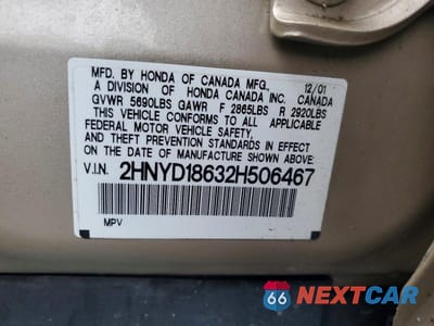 Zdjęcie 13 z 13 samochodu: 2002 ACURA MDX TOURING VIN:2HNYD18632H506467 - miniatura