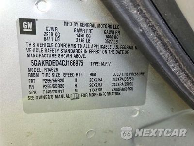 Zdjęcie 13 z 13 samochodu: 2012 BUICK ENCLAVE VIN:5GAKRDED4CJ166975 - miniatura