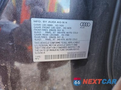 Zdjęcie 14 z 14 samochodu: 2015 AUDI Q7 PRESTIGE VIN:WA1DGAFE8FD001656 - miniatura