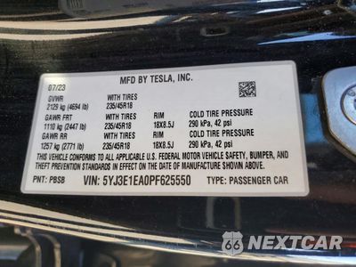 Zdjęcie 12 z 12 samochodu: 2023 TESLA MODEL 3 VIN:5YJ3E1EA0PF625550 - miniatura