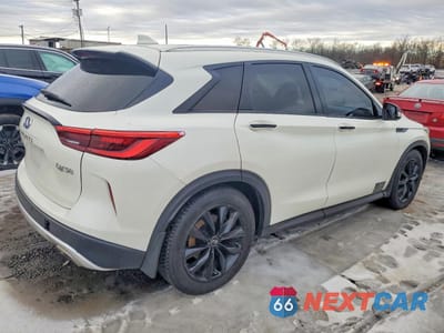 Trzecie zdjęcie samochodu z tyłu: 2019 INFINITI QX50 ESSENTIAL VIN:3PCAJ5M33KF104358 - miniatura